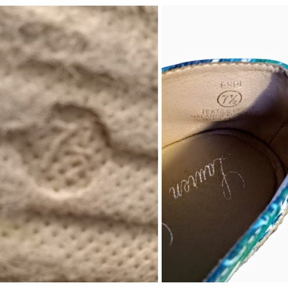 EUC 💎💎Jeweled 💎💎Tropical Palm Leaf Print Espadrille Flat | Women | Sz: 7 1/2